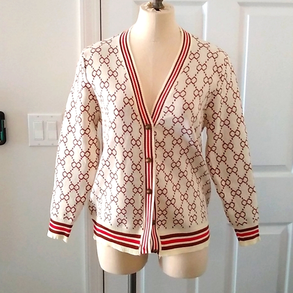 Independent Sweaters - Bow Loop Print Cardigan